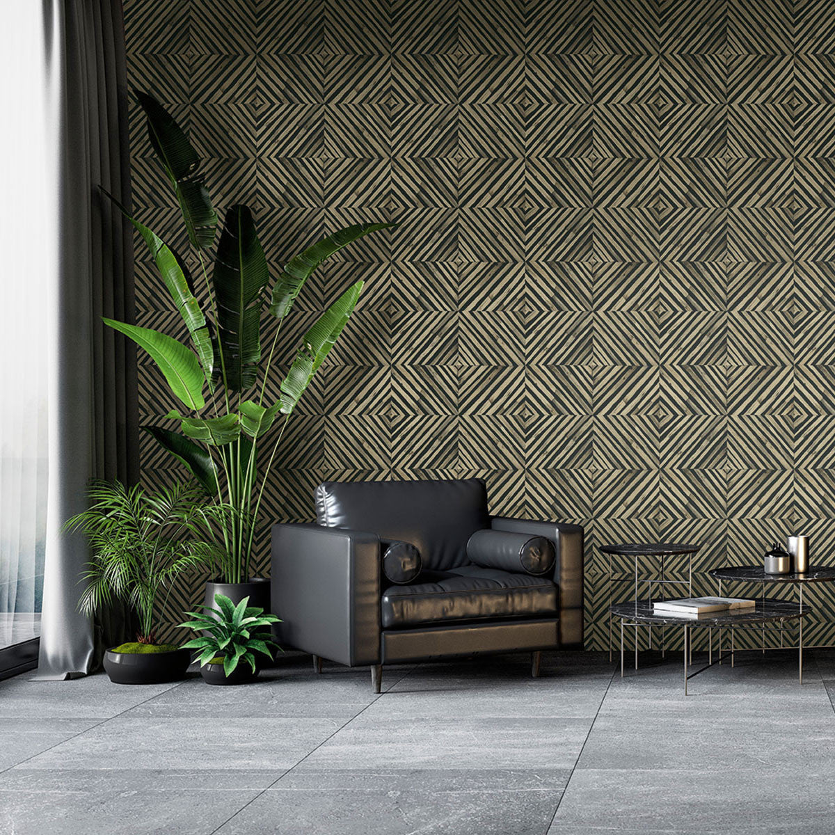 LS61210 Havana Diamond Savannah Grass Smoky Wallpaper by Today Interiors