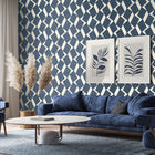 LS61502 Bespoke Linen Savannah Grass Space Blue Wallpaper by Today Interiors