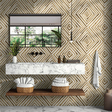 LS61905 Havana Diamond Sisal Savannah Grass Tan Wallpaper by Today Interiors