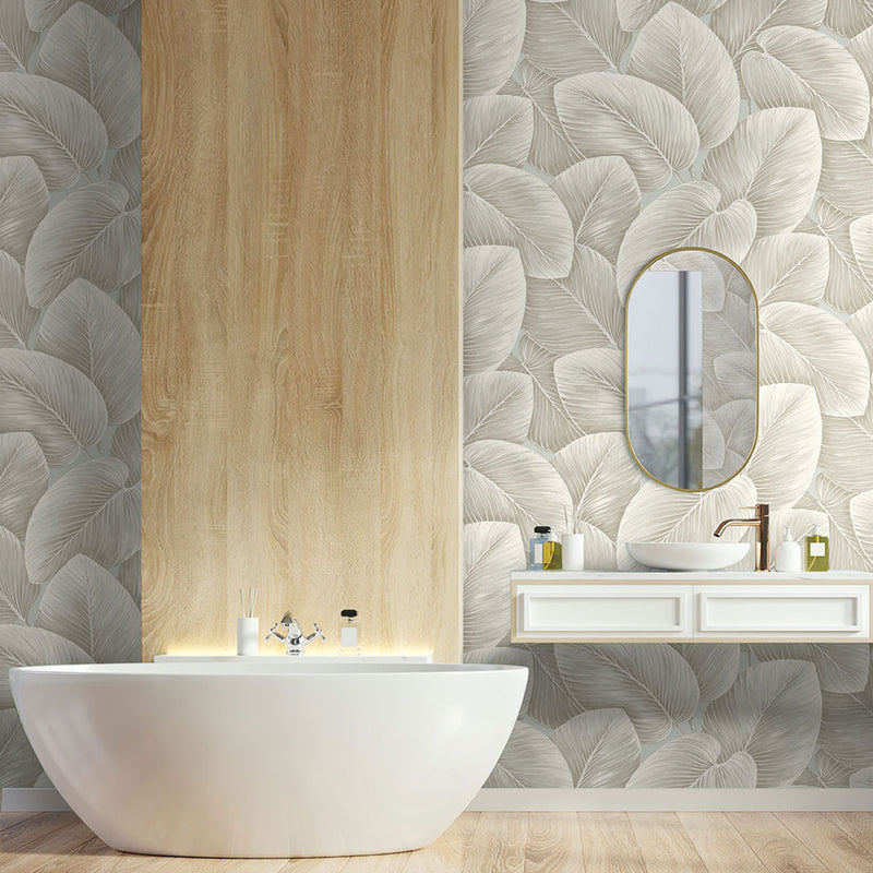 LS62007M Lush Leaf Mural Savannah Grass Storm Wallpaper by Today Interiors