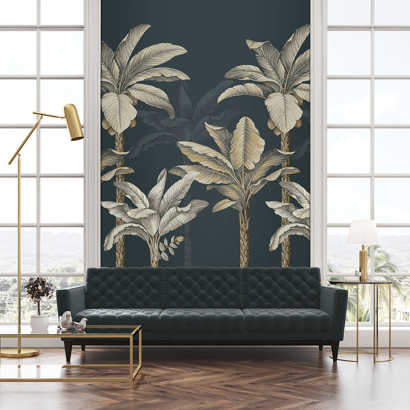 LS62100M Breeza Mural Savannah Grass Midnight Wallpaper by Today Interiors