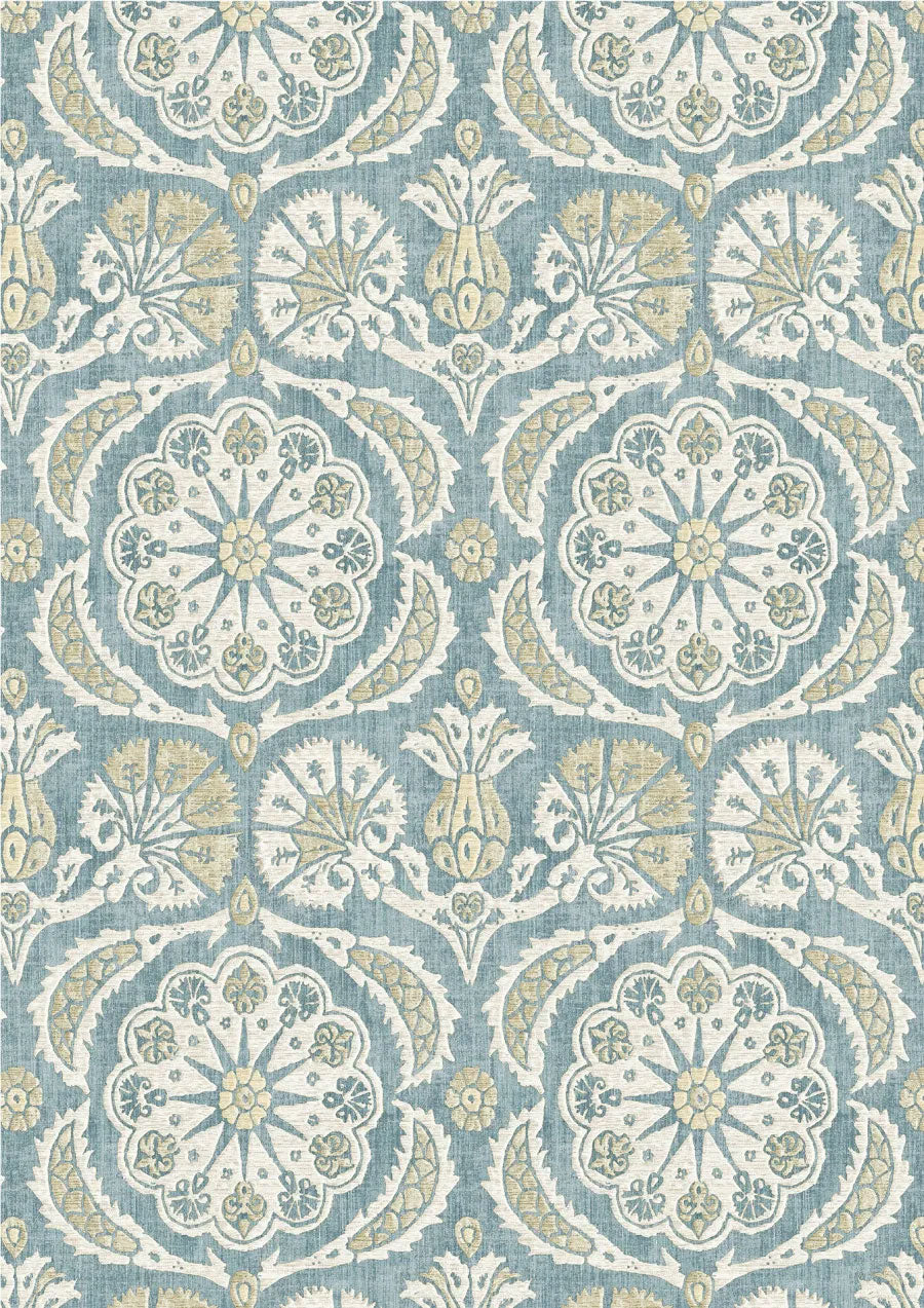 LW-296-503 Pasha Seaglass Mediterranea Fabric by Lewis & Wood