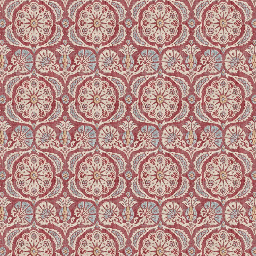 Pasha Carnation Mediterranea Fabric by Lewis & Wood