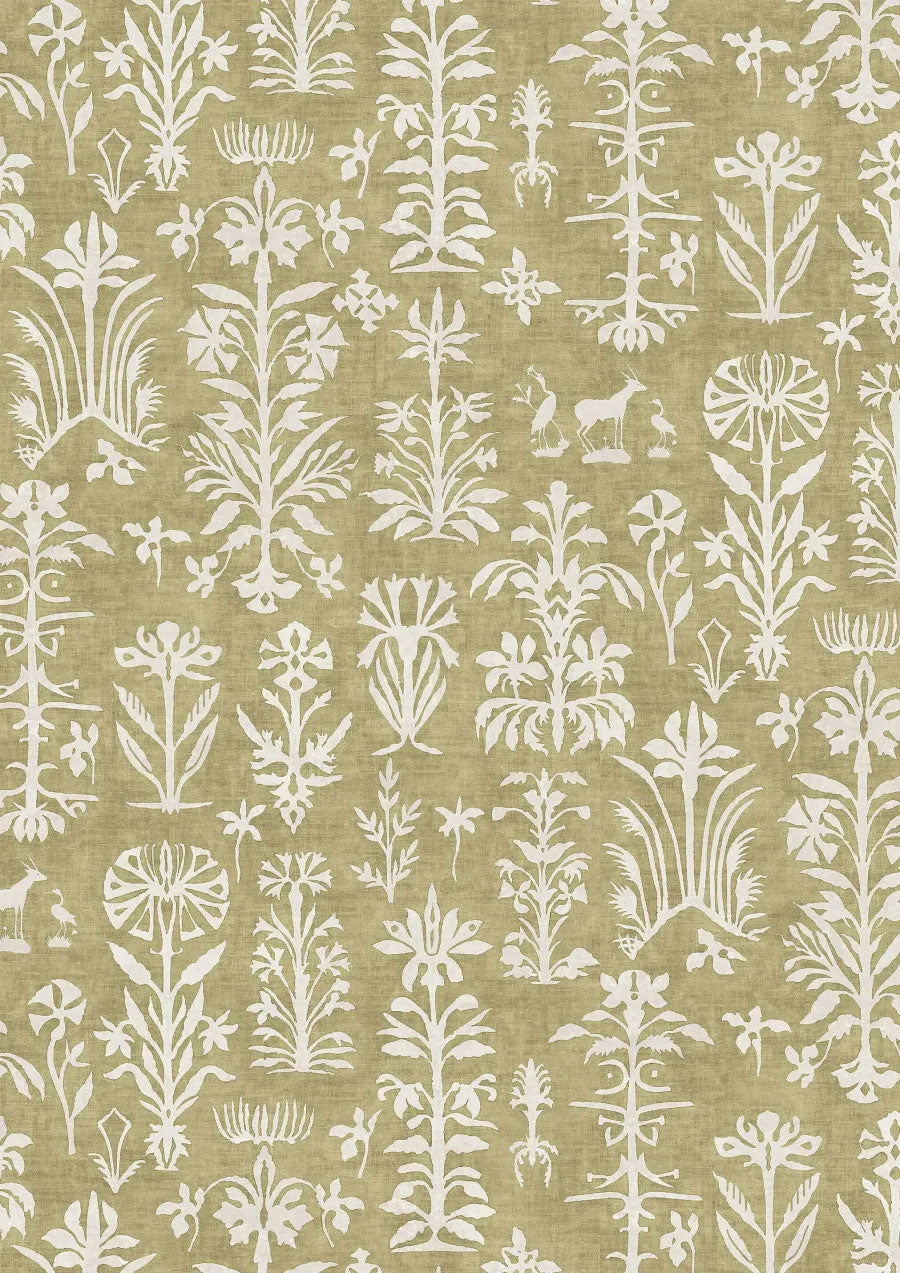 LW-297-215 Papyrus Quince Mediterranea Fabric by Lewis & Wood