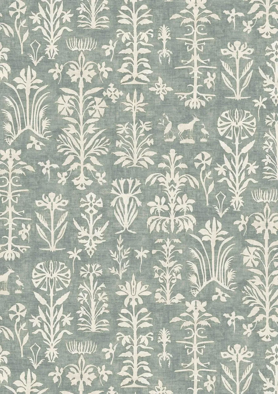 LW-297-24 Papyrus Eau de Nil Mediterranea Fabric by Lewis & Wood