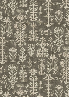 LW-297-552 Papyrus Nero Mediterranea Fabric by Lewis & Wood