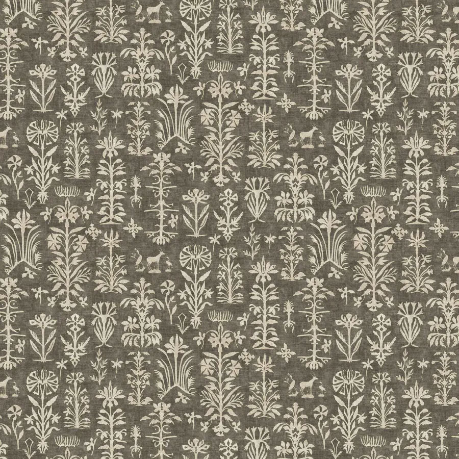 LW-297-552 Papyrus Nero Mediterranea Fabric by Lewis & Wood