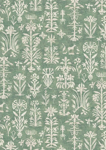 LW-297-563 Papyrus Malachite Mediterranea Fabric by Lewis & Wood