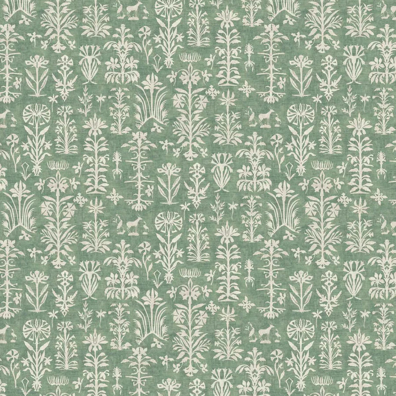 LW-297-563 Papyrus Malachite Mediterranea Fabric by Lewis & Wood