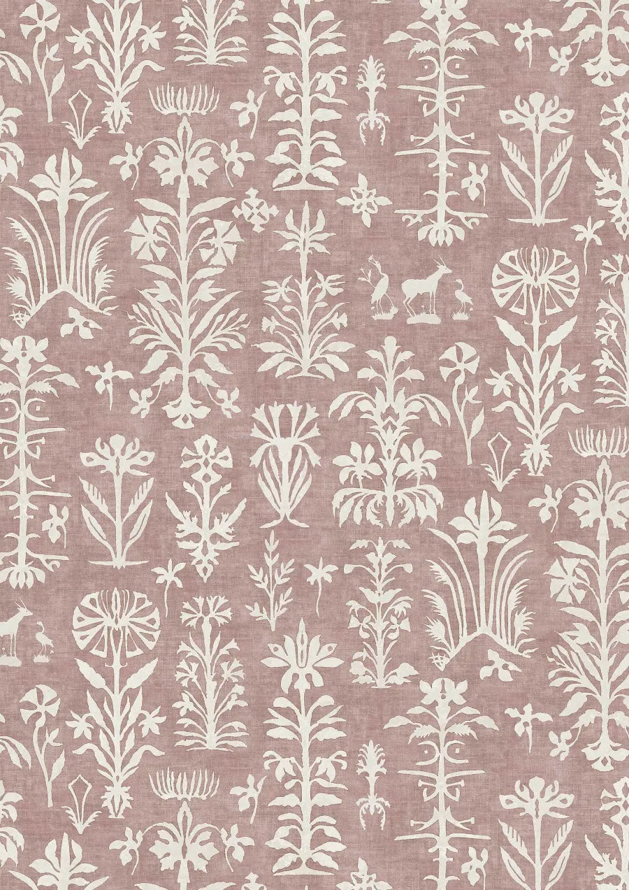 LW-297-571 Papyrus Rosewater Mediterranea Fabric by Lewis & Wood