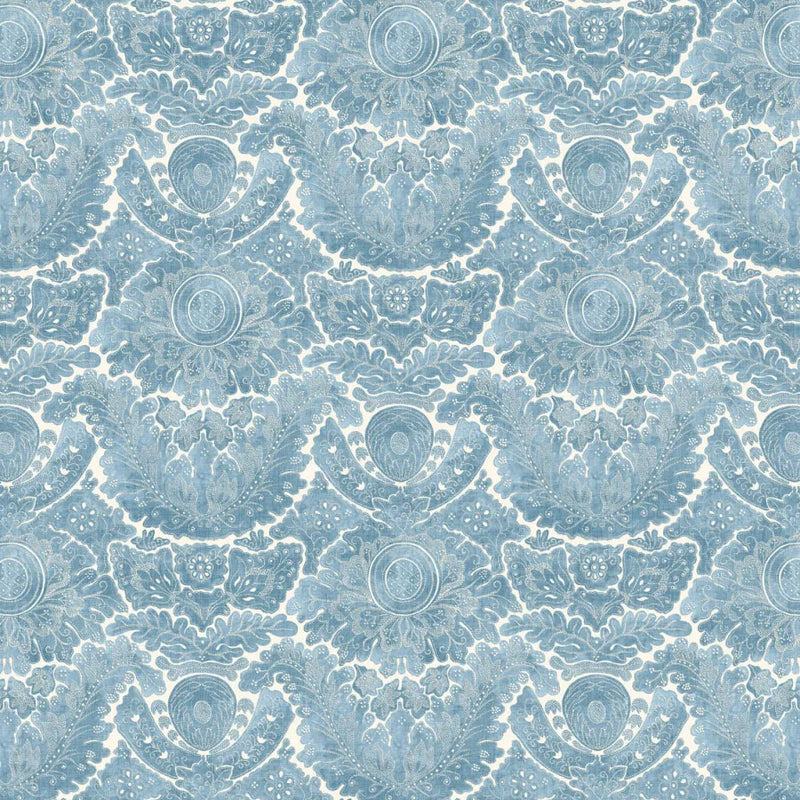 LW-314-557 Nantessa Ciel Entente Cordiale Fabric by Lewis & Wood