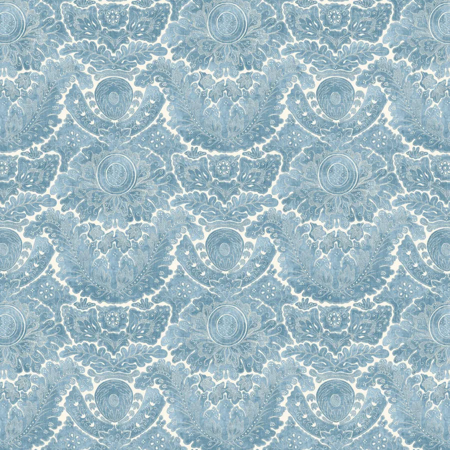 LW-314-557 Nantessa Ciel Entente Cordiale Fabric by Lewis & Wood