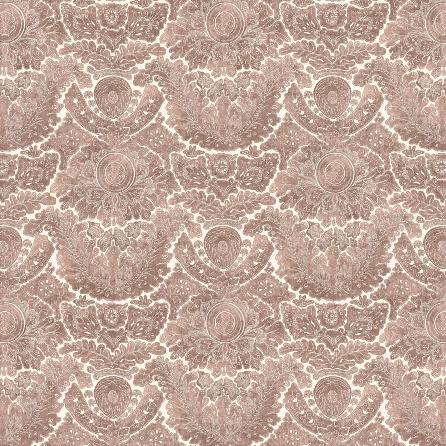 LW-314-607 Nantessa Marron Entente Cordiale Fabric by Lewis & Wood