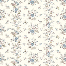 LW-315-613 Fleurie Forget-Me-Not Entente Cordiale Fabric by Lewis & Wood