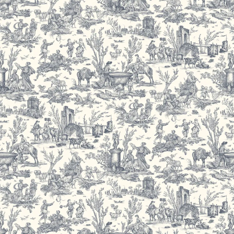 LW-316-606 Toile Baptiste Moule Entente Cordiale Fabric by Lewis & Wood
