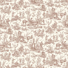 LW-318-607 Toile Baptiste Marron Entente Cordiale Wallpaper by Lewis & Wood