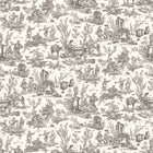 LW-318-610 Toile Baptiste Douce Noir Entente Cordiale Wallpaper by Lewis & Wood