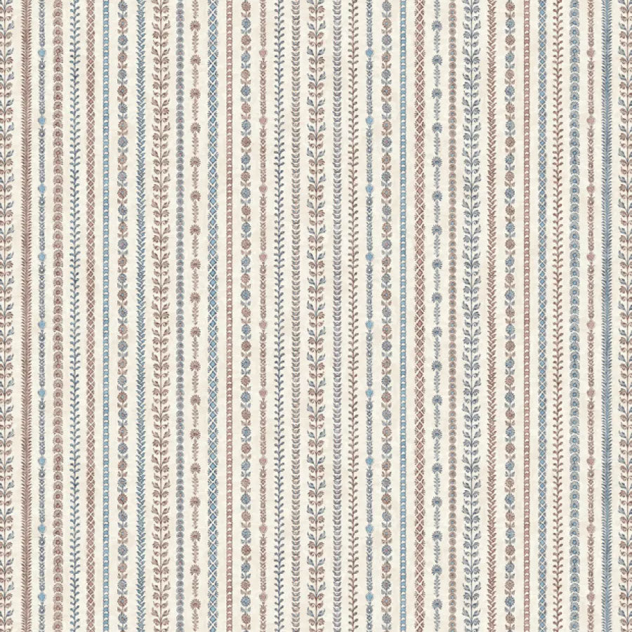 LW-324-449 Bandana Blue Almond Wax Works Fabric by Lewis & Wood