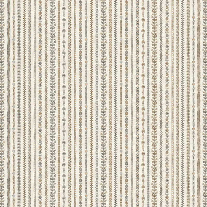 LW-324-618 Bandana Black Ginger Wax Works Fabric by Lewis & Wood