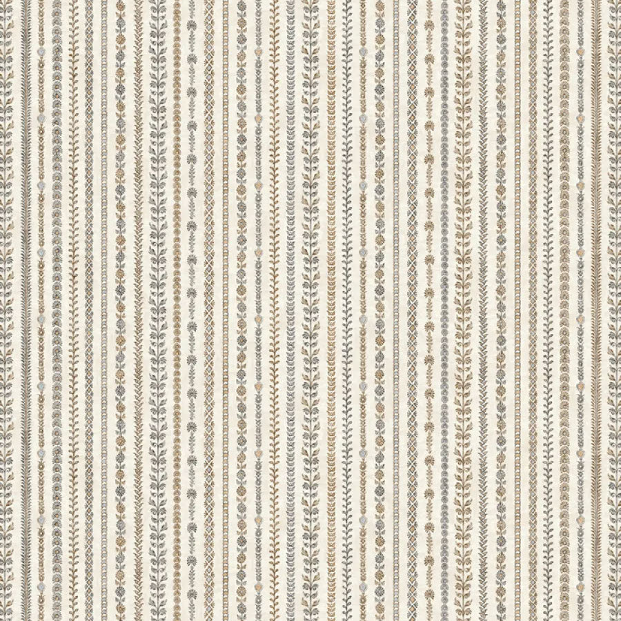 LW-324-618 Bandana Black Ginger Wax Works Fabric by Lewis & Wood