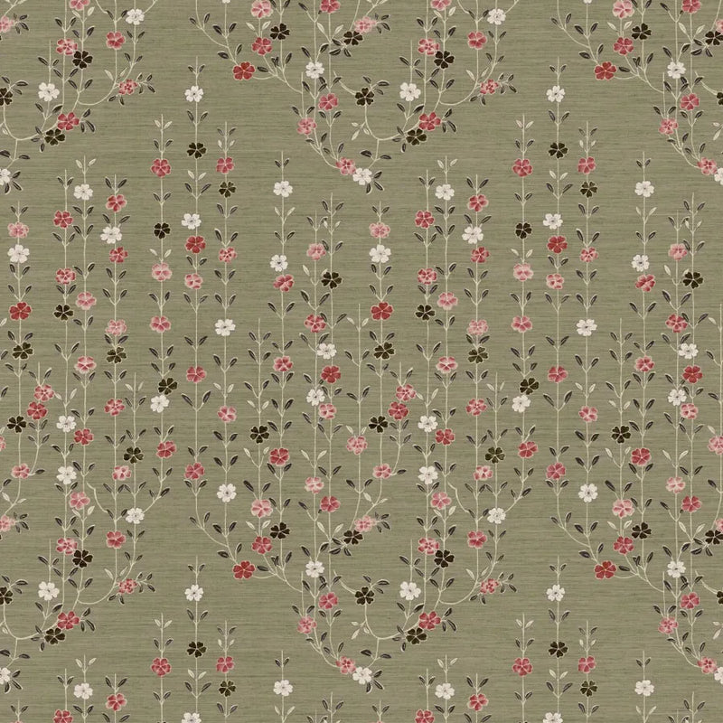LW-325-297 Blossom Tea Rose Wax Works Fabric by Lewis & Wood