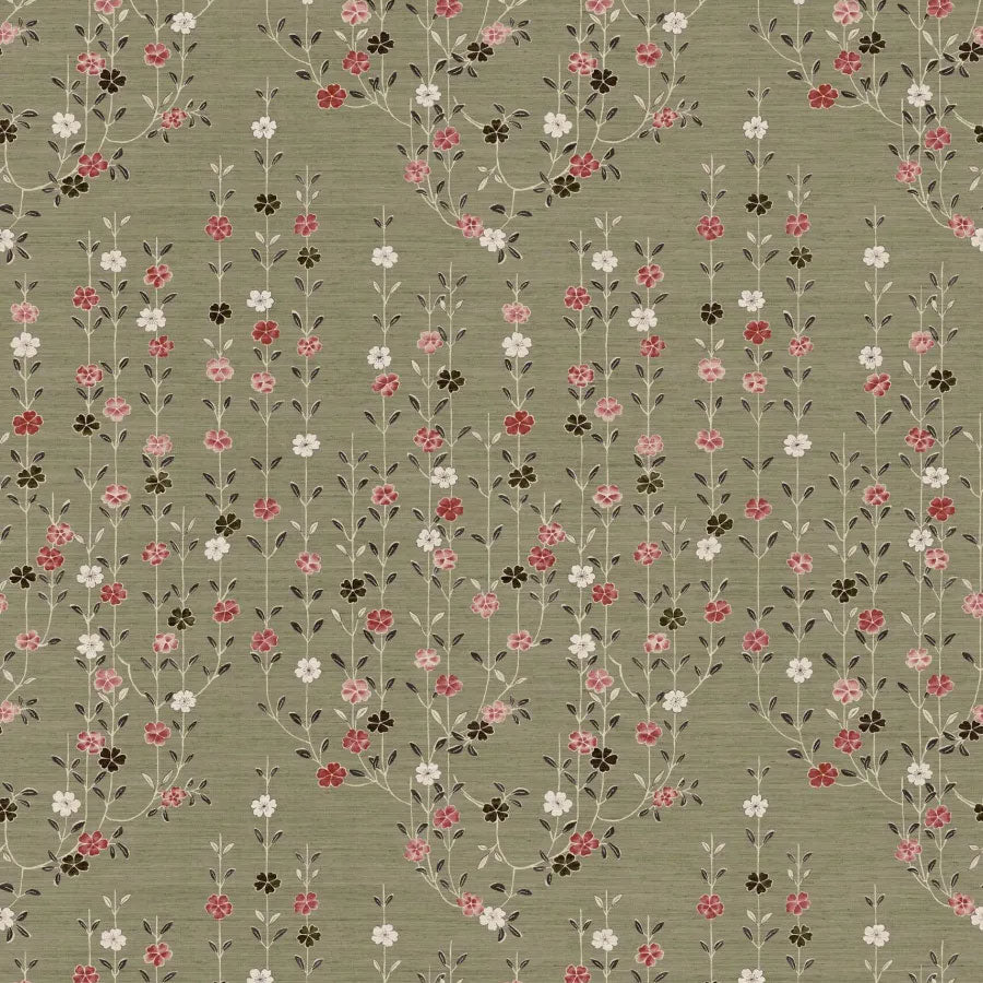 LW-325-297 Blossom Tea Rose Wax Works Fabric by Lewis & Wood