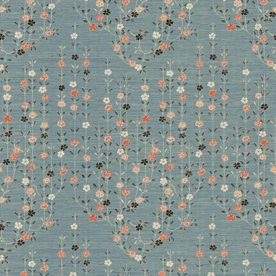 LW-325-619 Blossom Coral Sea Wax Works Fabric by Lewis & Wood