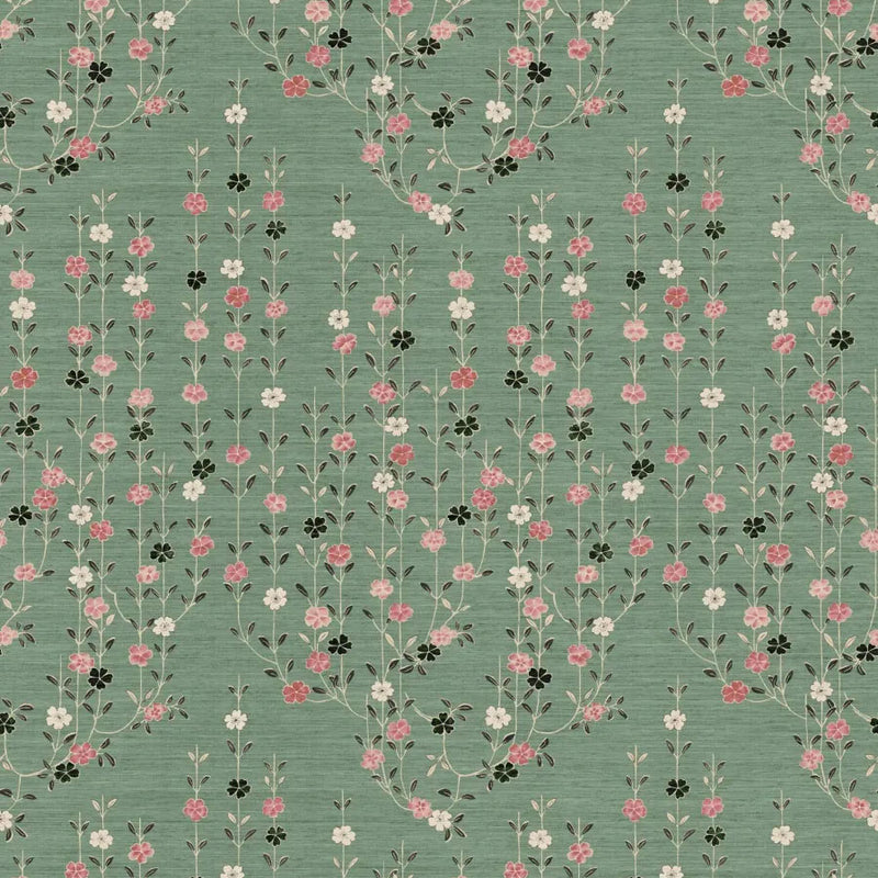 LW-325-620 Blossom Peony Jade Wax Works Fabric by Lewis & Wood