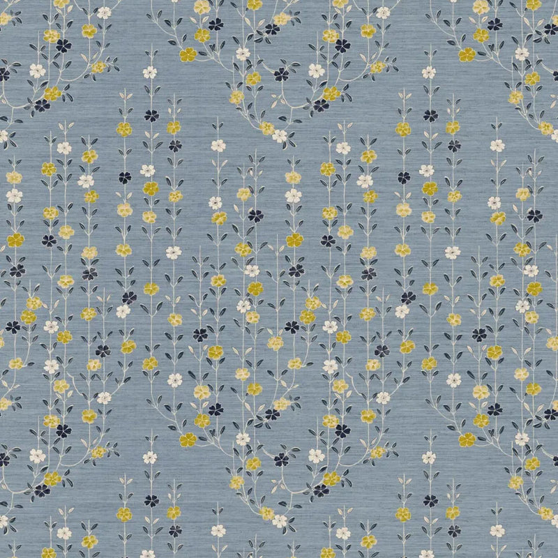 LW-325-622 Blossom Saffron Sky Wax Works Fabric by Lewis & Wood