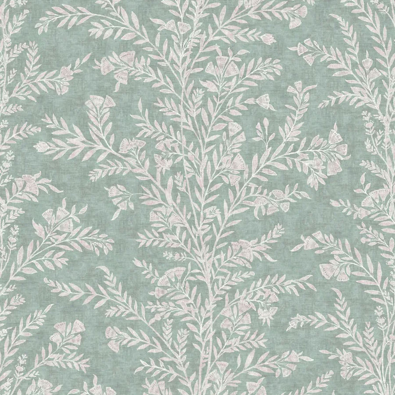 LW-327-425 Fan Flower Eucalyptus Wax Works Fabric by Lewis & Wood