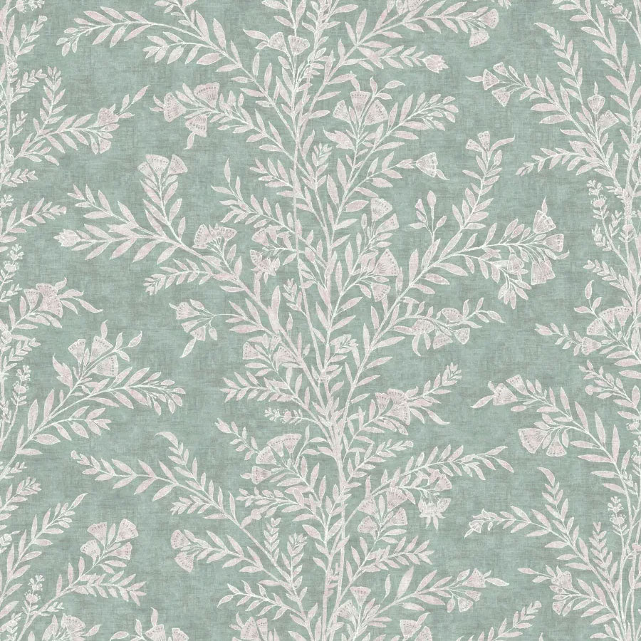 LW-327-425 Fan Flower Eucalyptus Wax Works Fabric by Lewis & Wood
