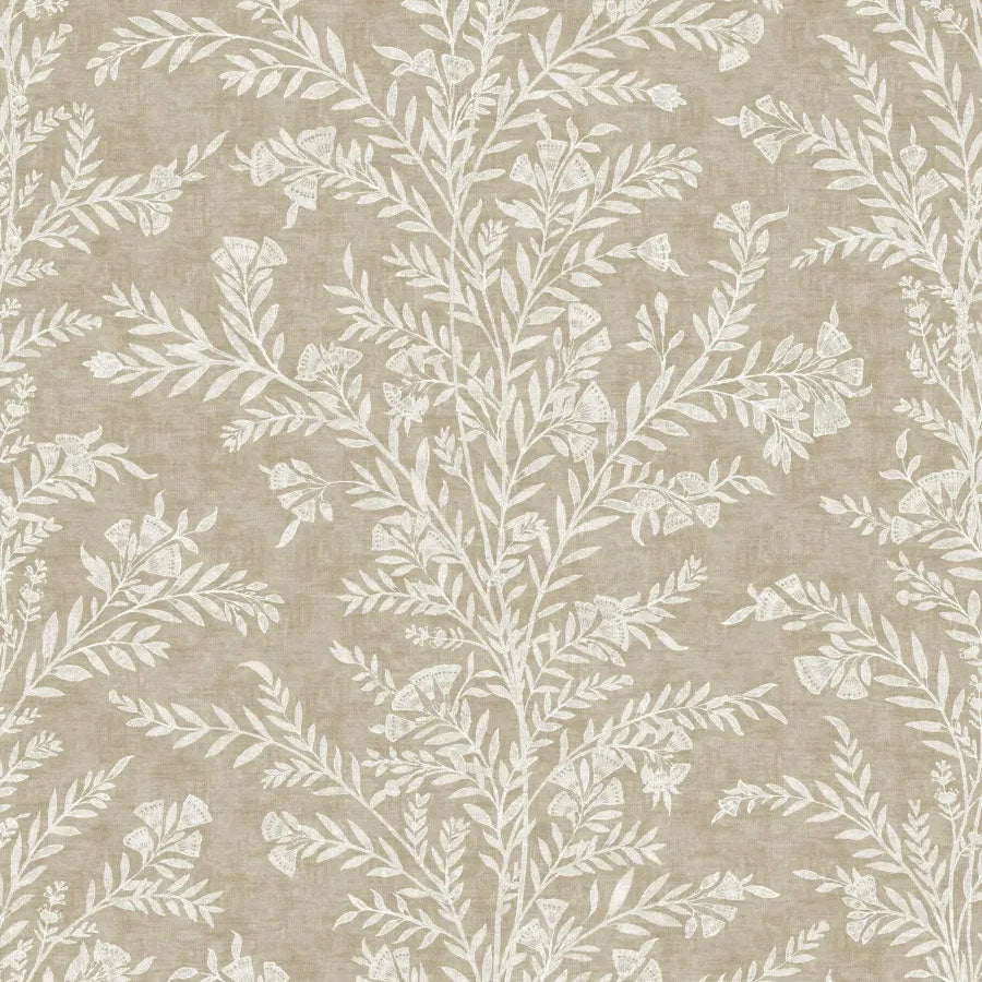 LW-327-457 Fan Flower Gold Dust Wax Works Fabric by Lewis & Wood