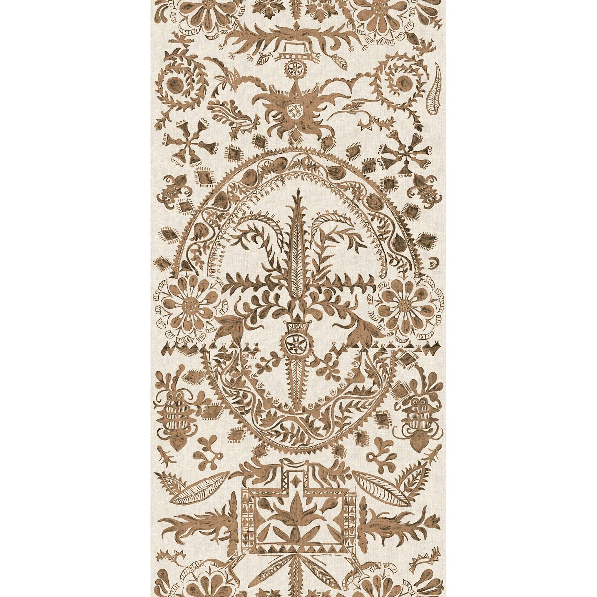 Womad Lg 100 Henna Travel Trunk Fabric by Lewis & Wood
