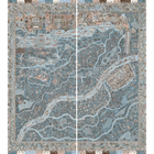 The Map Maxi Blue Almond The Srinagar Map Mural by Lewis & Wood