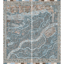 The Map Maxi Blue Almond The Srinagar Map Mural by Lewis & Wood