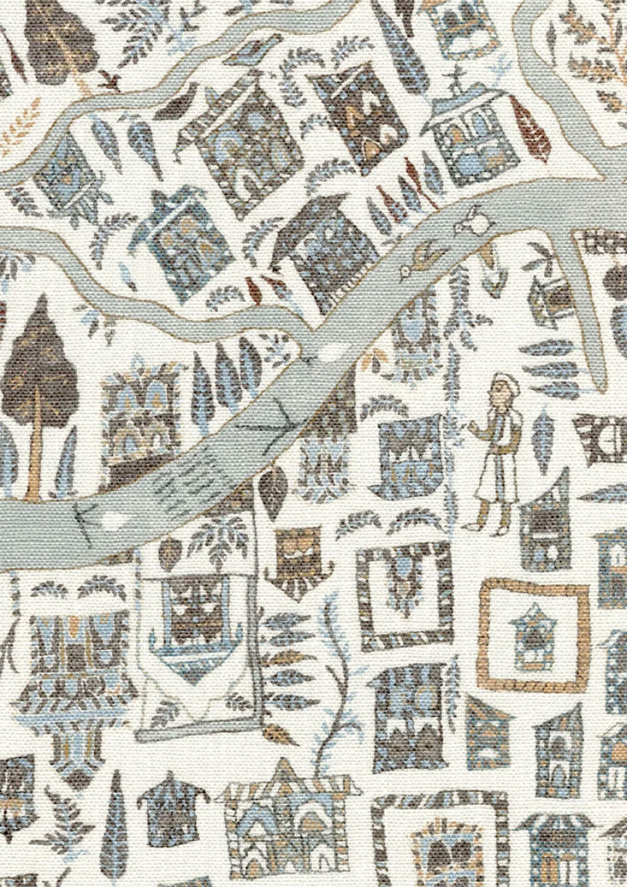 The Map Maxi Aqua Vita The Srinagar Map Mural by Lewis & Wood