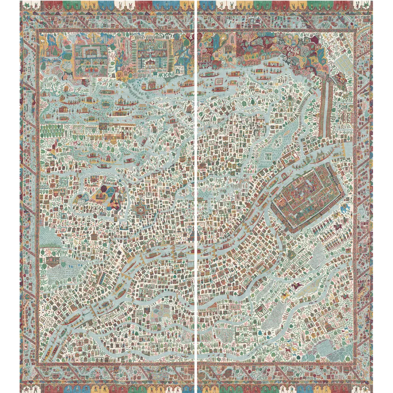The Map Maxi Garland The Srinagar Map Mural by Lewis & Wood