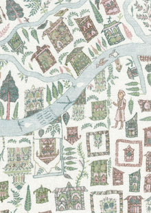 The Map Maxi Pistachio Rose The Srinagar Map Mural by Lewis & Wood
