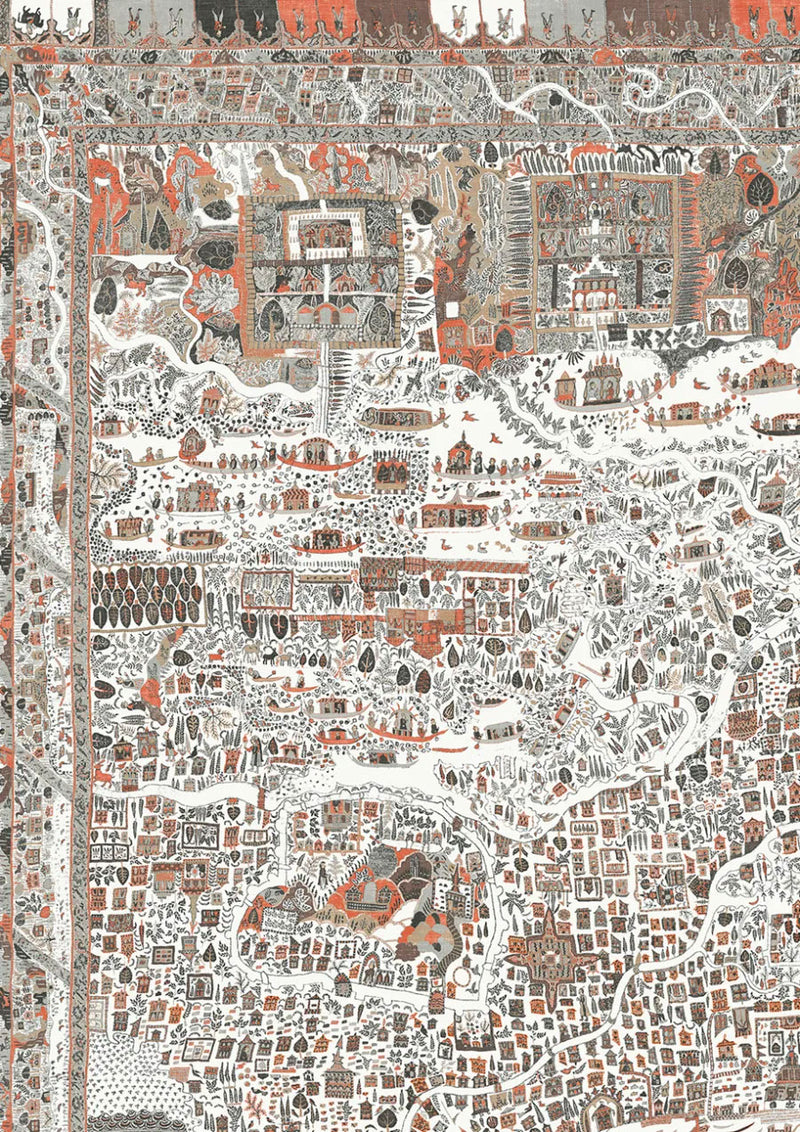 The Map Maxi Satsuma Soot The Srinagar Map Mural by Lewis & Wood