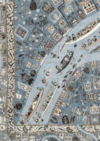 The Map Mini Blue Almond The Srinagar Map Mural by Lewis & Wood