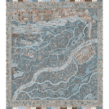 The Map Mini Blue Almond The Srinagar Map Mural by Lewis & Wood