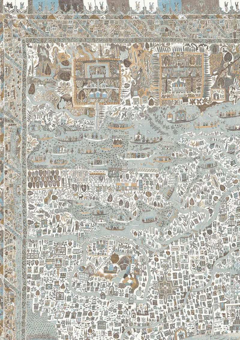The Map Mini Aqua Vita The Srinagar Map Mural by Lewis & Wood