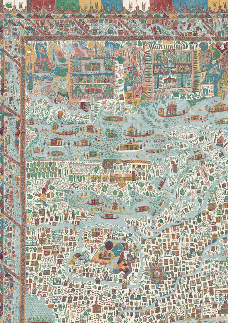 The Map Mini Garland The Srinagar Map Mural by Lewis & Wood