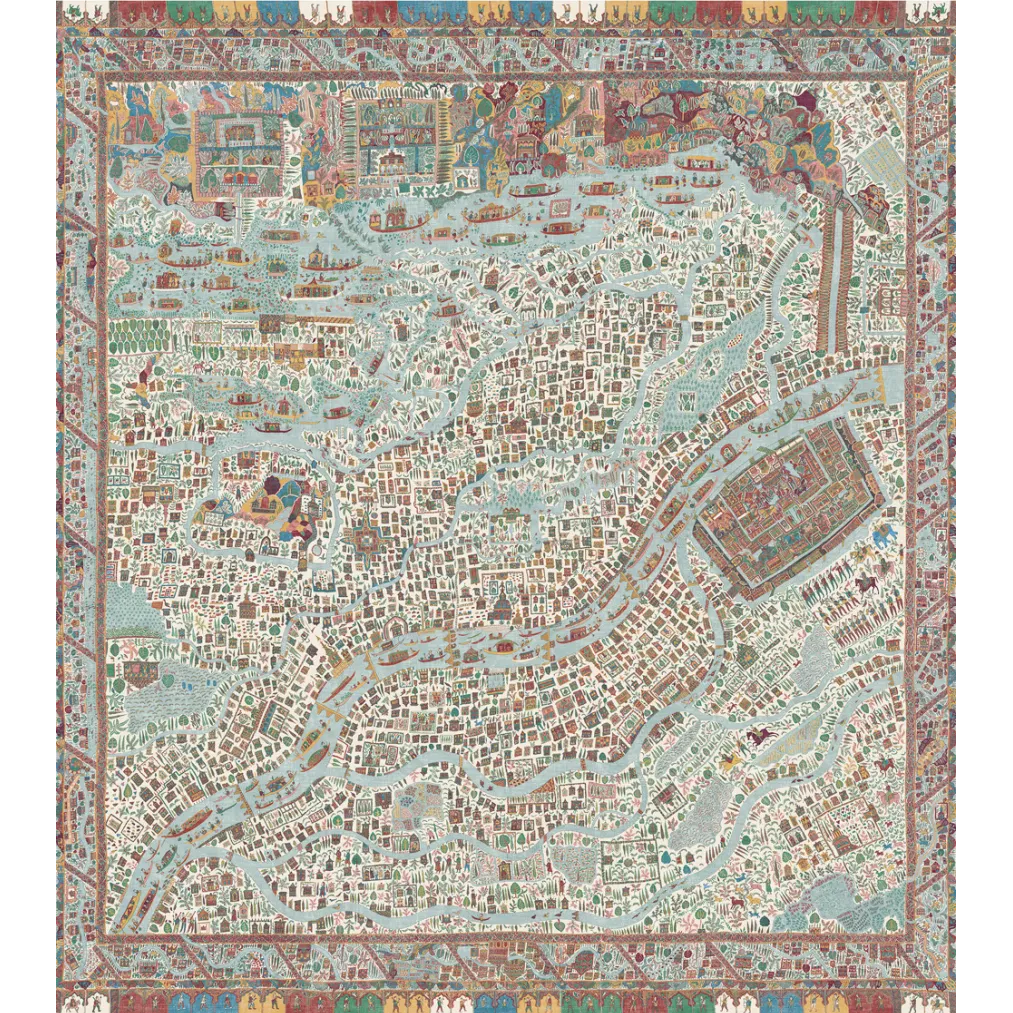 The Map Mini Garland The Srinagar Map Mural by Lewis & Wood