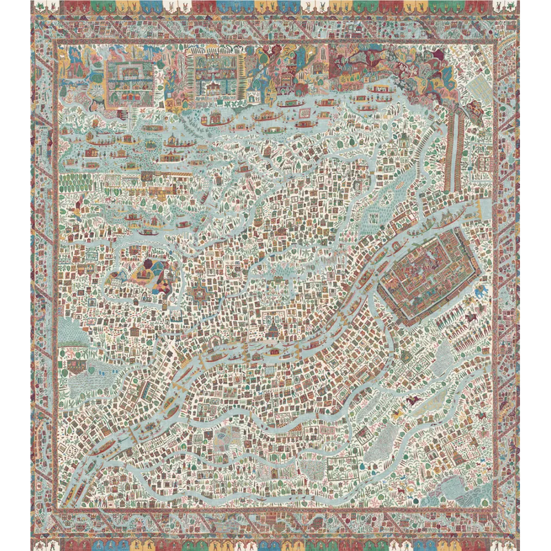 The Map Mini Garland The Srinagar Map Mural by Lewis & Wood