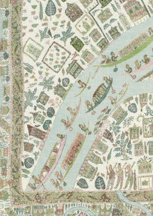 The Map Mini Pistachio Rose The Srinagar Map Mural by Lewis & Wood