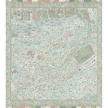 The Map Mini Pistachio Rose The Srinagar Map Mural by Lewis & Wood