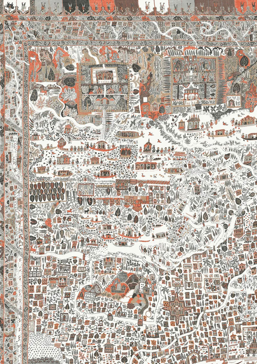 The Map Mini Satsuma Soot The Srinagar Map Mural by Lewis & Wood