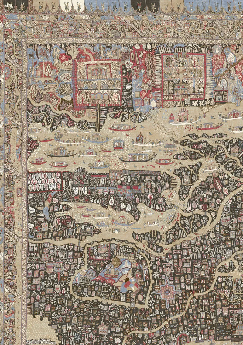 The Map Mini Twilight The Srinagar Map Mural by Lewis & Wood