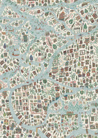 Utopia Garland The Srinagar Map Fabric by Lewis & Wood